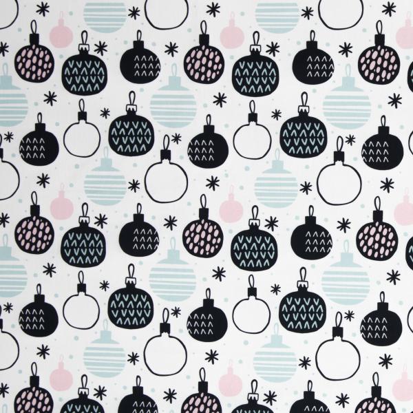 Baumwolle Noel Weihnachtsbaumkugeln auf Weiß