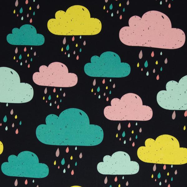 Dekostoff Valentin Wolken blau