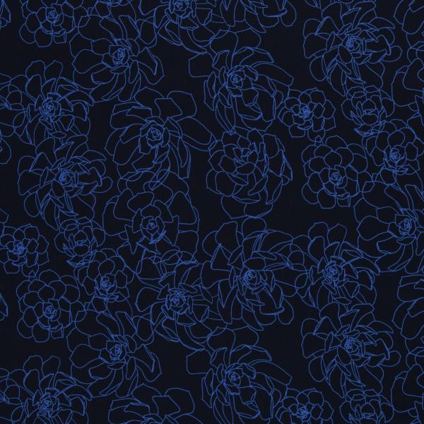 Viskose Webware Grow Käselotti blau
