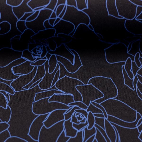 Viskose Webware Grow Käselotti blau