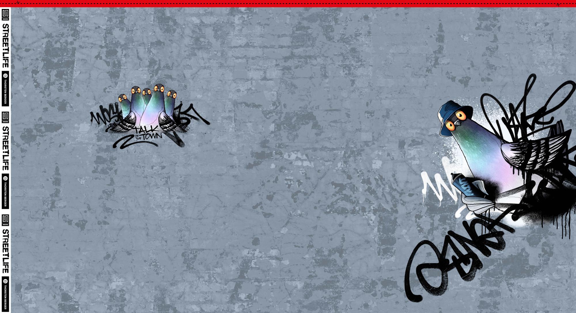 French Terry Panel Street Life "Taube" by Thorsten Berger