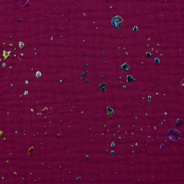 Double Gauze Musselin Pink Rainbow