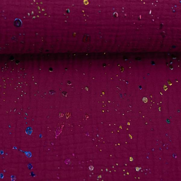 Double Gauze Musselin Pink Rainbow