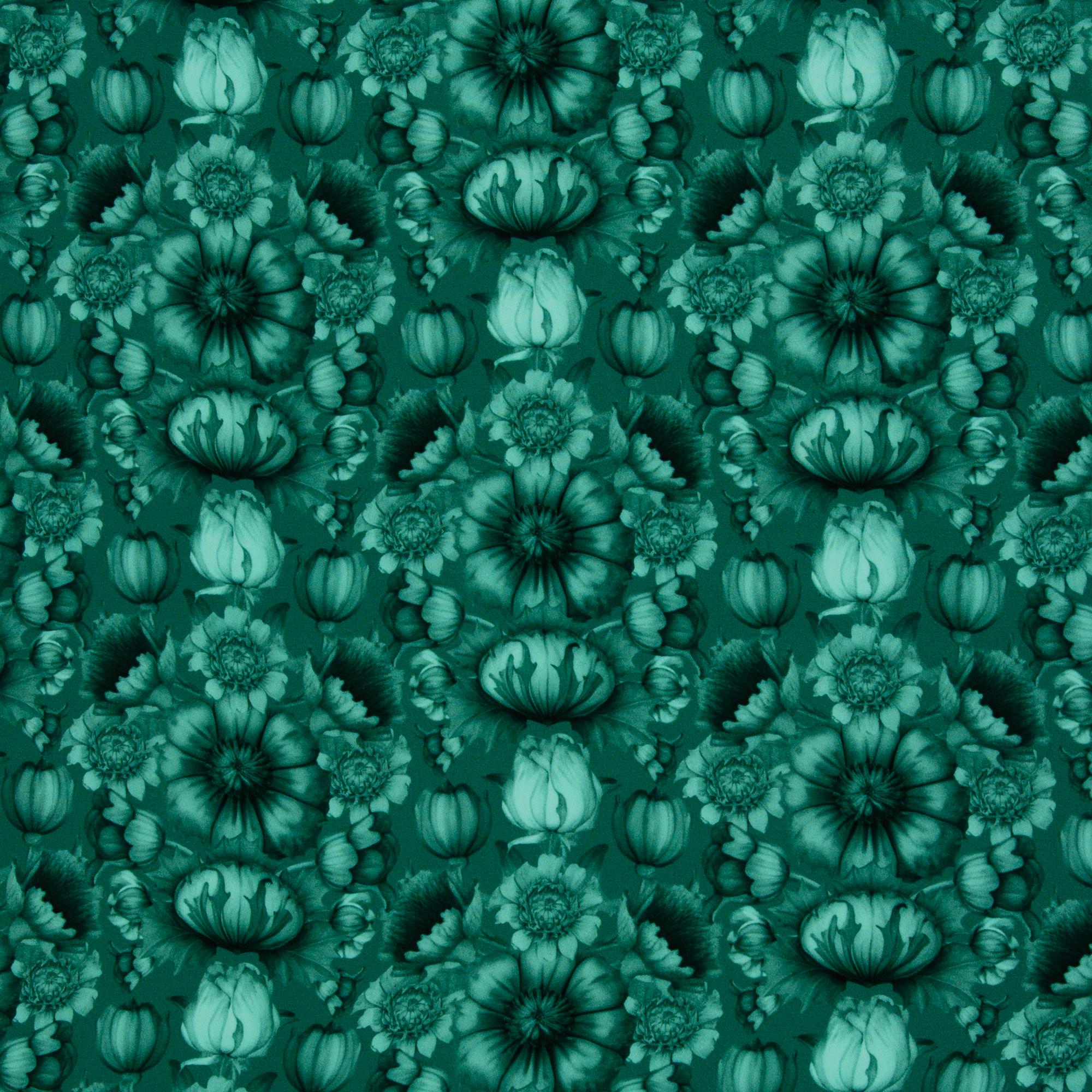 Viskose Webware Victorian Damask Tint by Bienvenido Colorido Smaragd