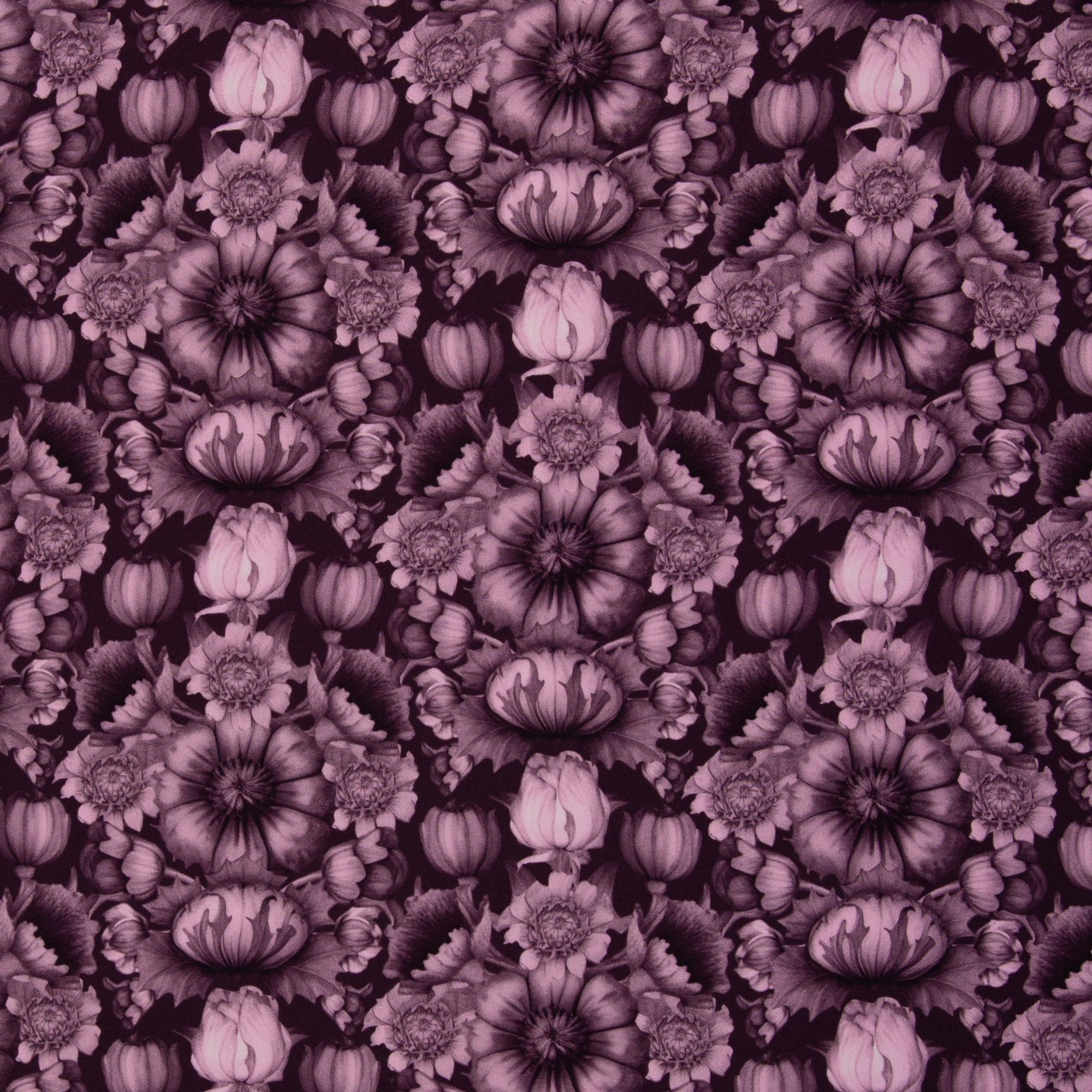 Viskose Webware Victorian Damask Tint by Bienvenido Colorido Bordaux