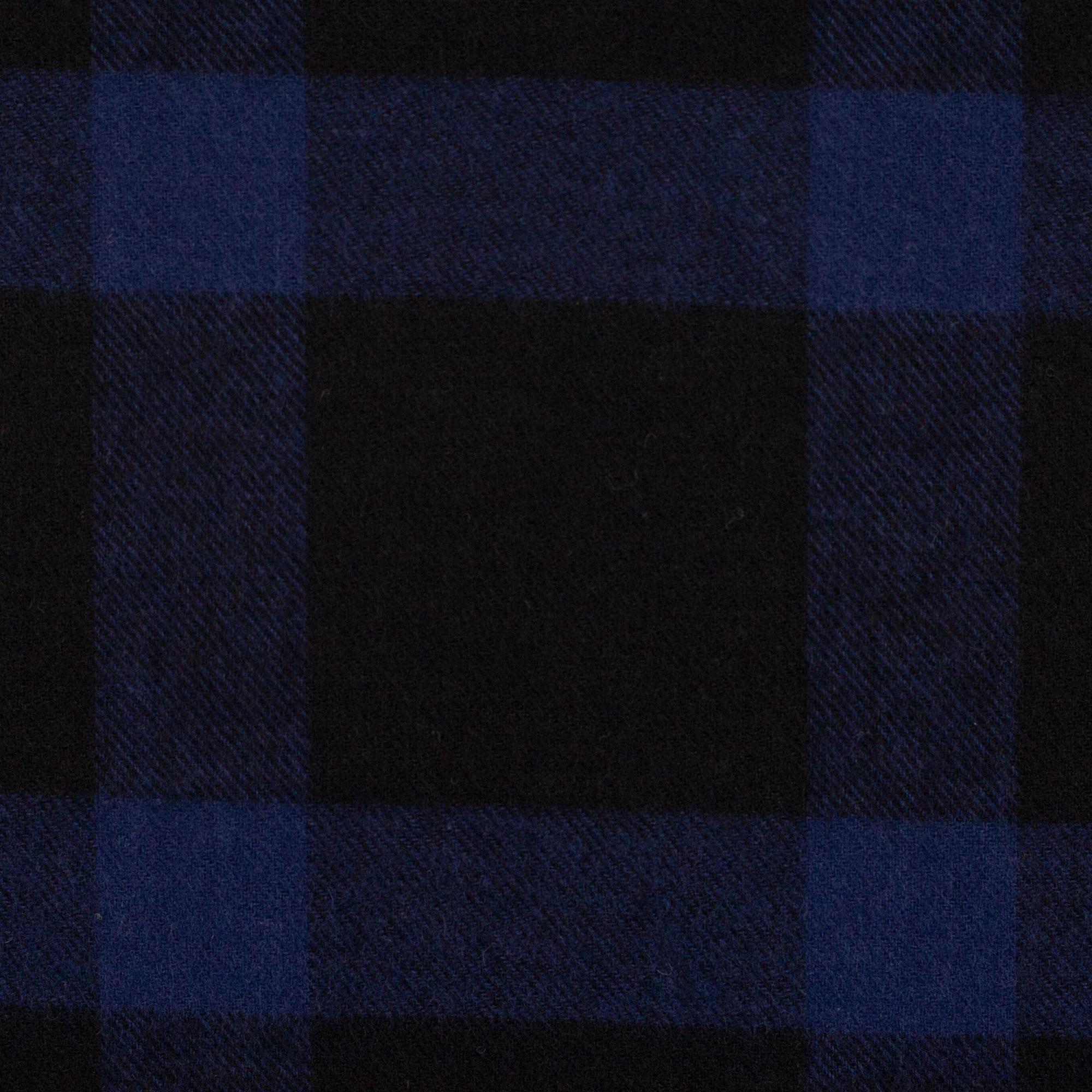 Flanell dunkelblau schwarz karo