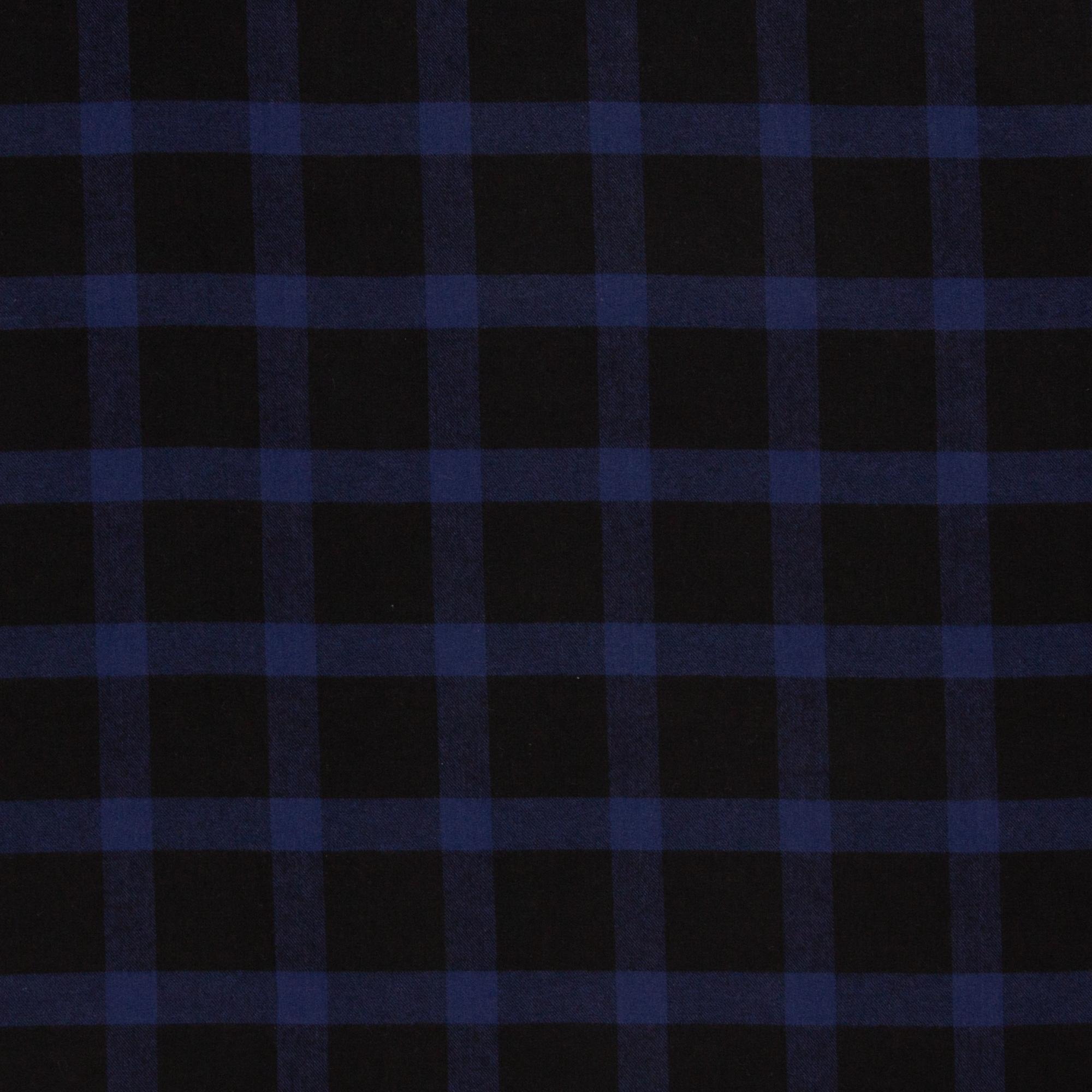 Flanell dunkelblau schwarz karo