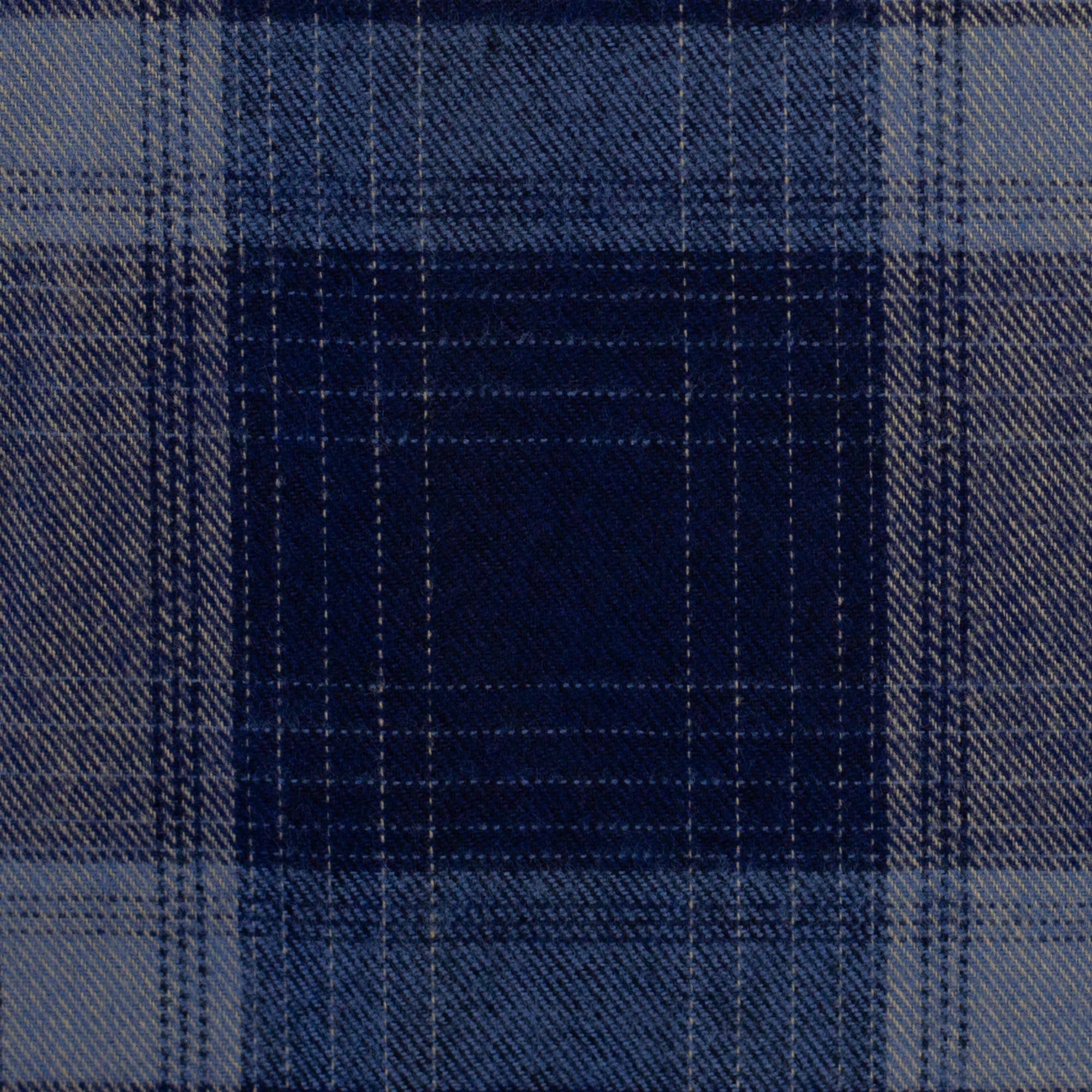 Flanell navy beige karo