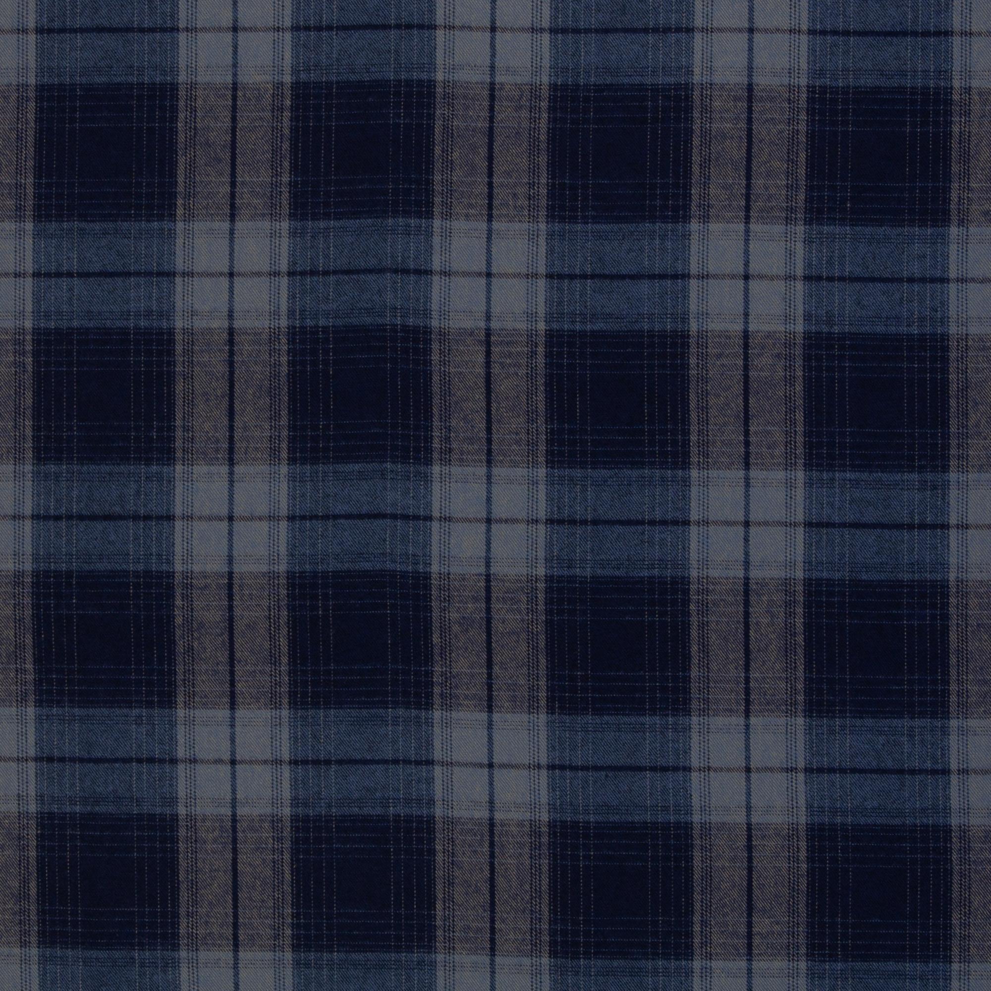 Flanell navy beige karo