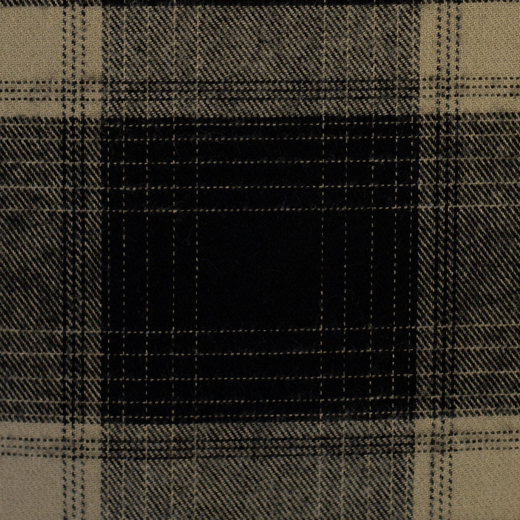 Flanell beige schwarz karo