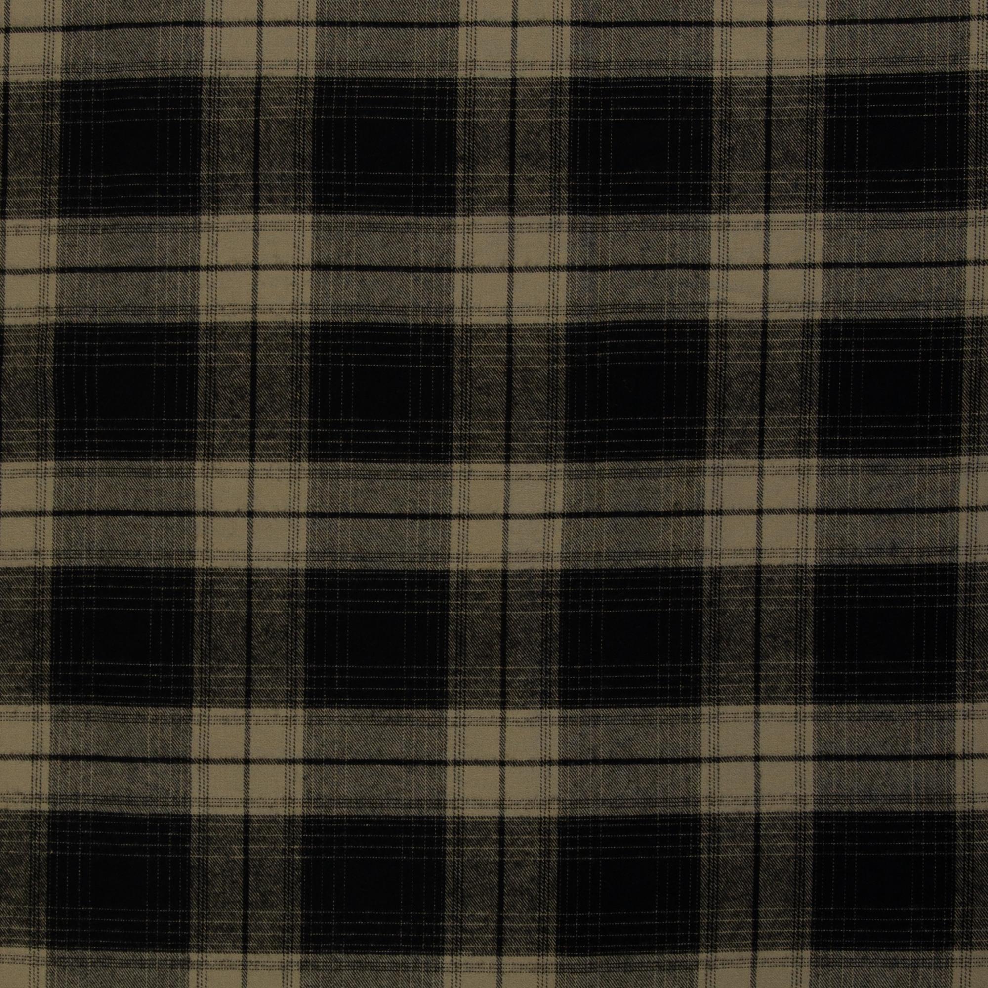 Flanell beige schwarz karo