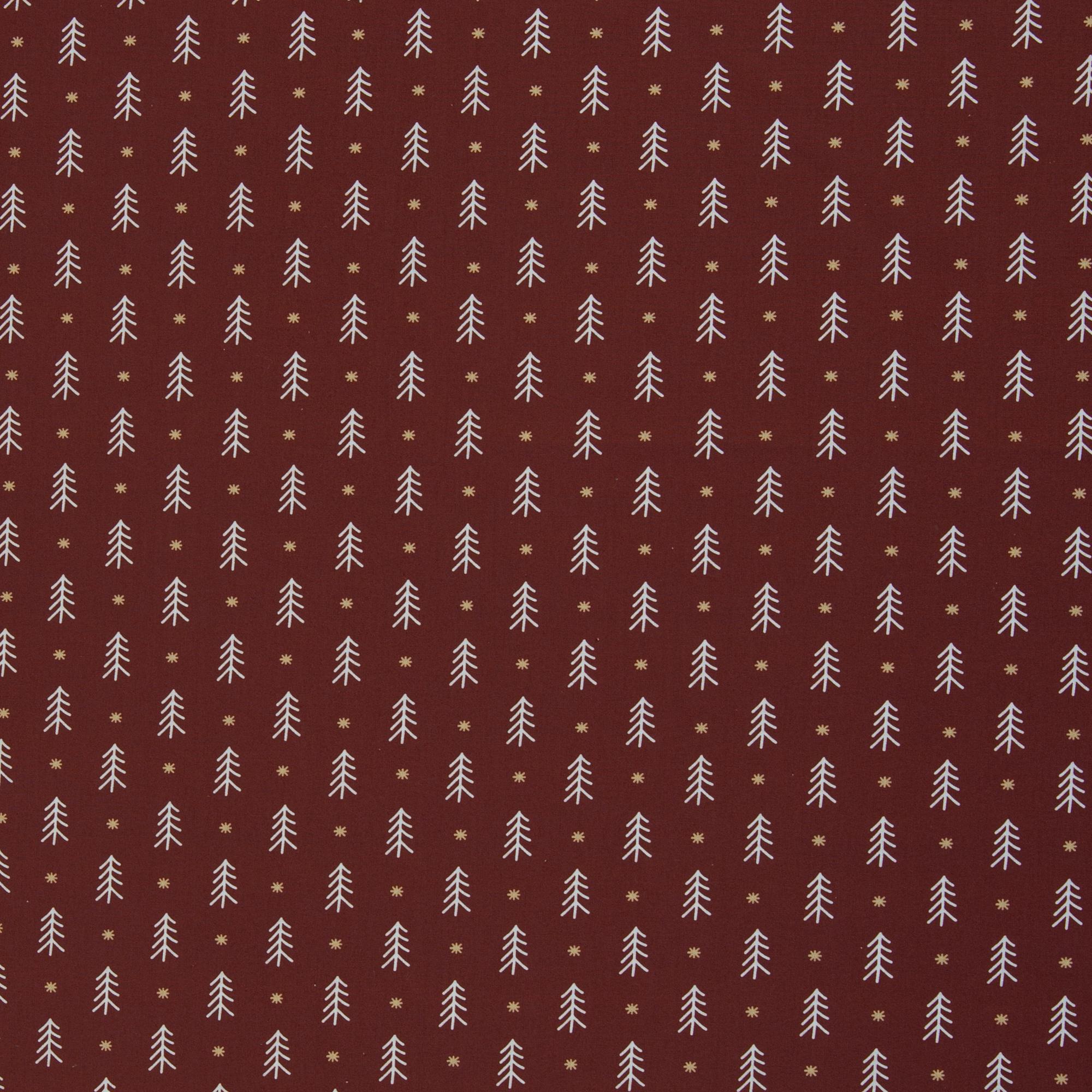 Baumwolle kleine goldene Sterne auf Rot