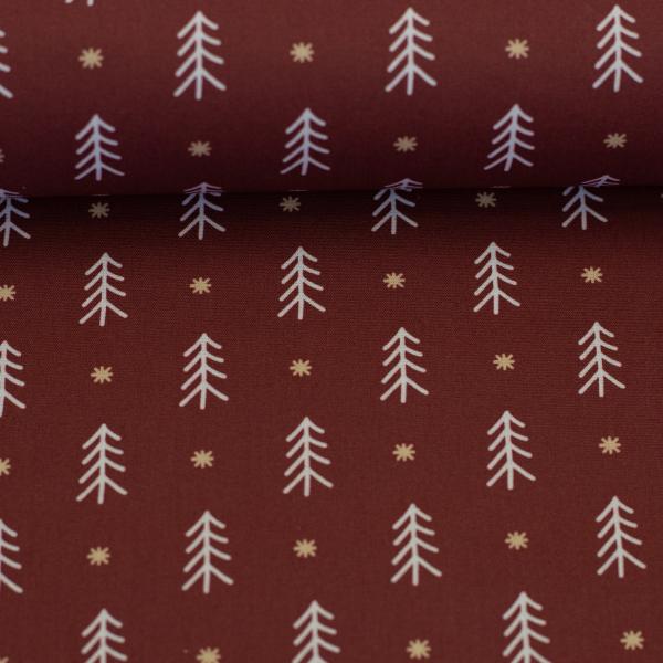 Baumwolle kleine Bäume auf Bordeaux