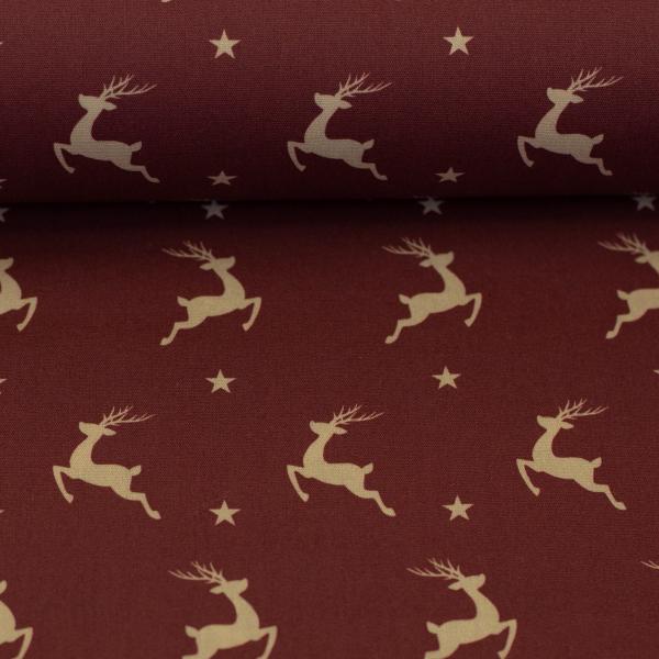 Baumwolle Rentiere auf Bordeaux