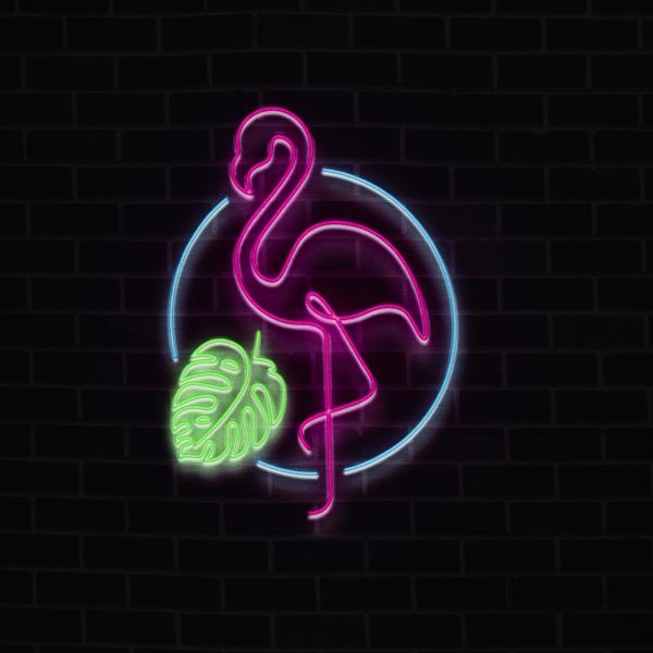French Terry Panel Flamingo by Torsten Berger