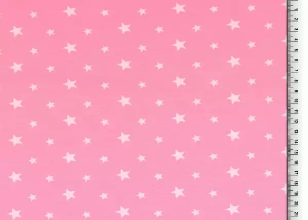 Jersey Motiv Rosa Sterne klein