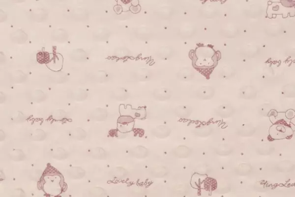 Bubble Fleece - beige - Motiv Elch & Pinguin