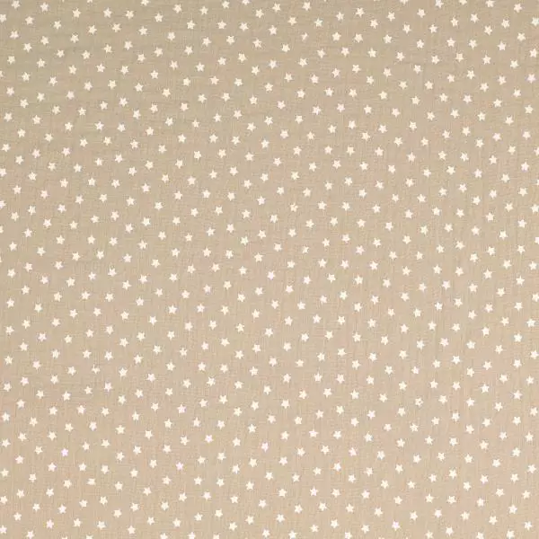 Musselin Double Gauze - Sterne - taupe