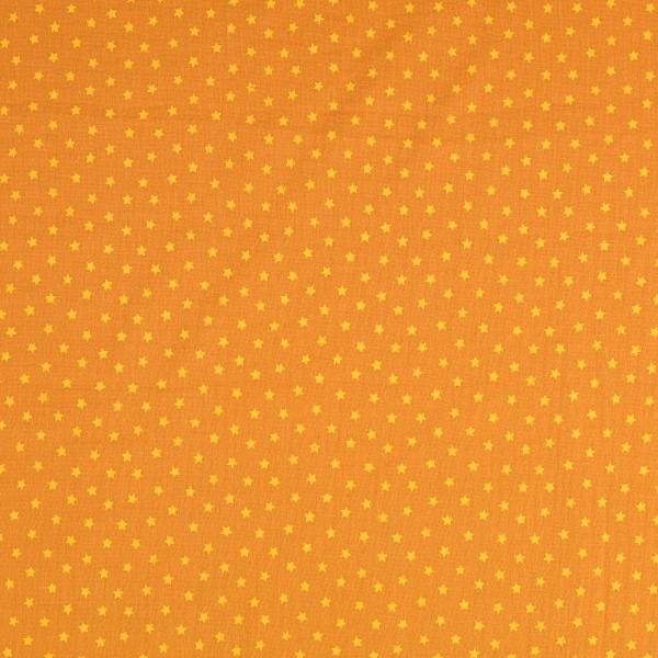 Musselin Double Gauze - Sterne - gelb