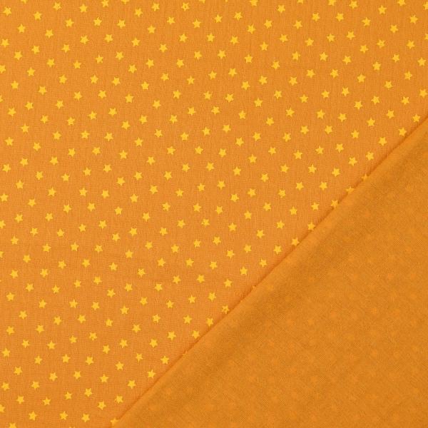 Musselin Double Gauze - Sterne - gelb