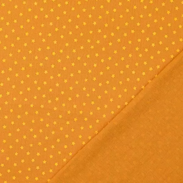 Musselin Double Gauze - Sterne - gelb