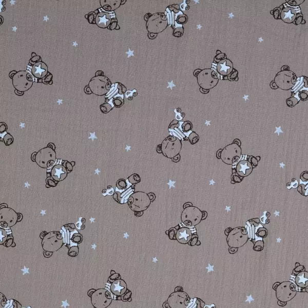 Musselin Double Gauze - Bären taupe