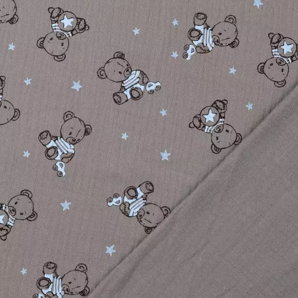 Musselin Double Gauze - Bären taupe