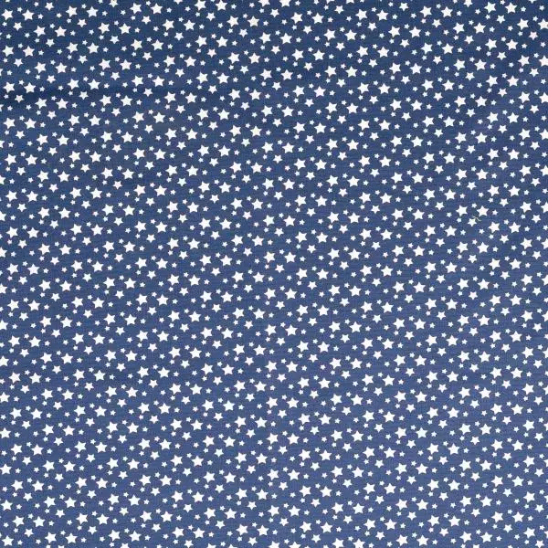 Baumwoll Druck Sterne navy