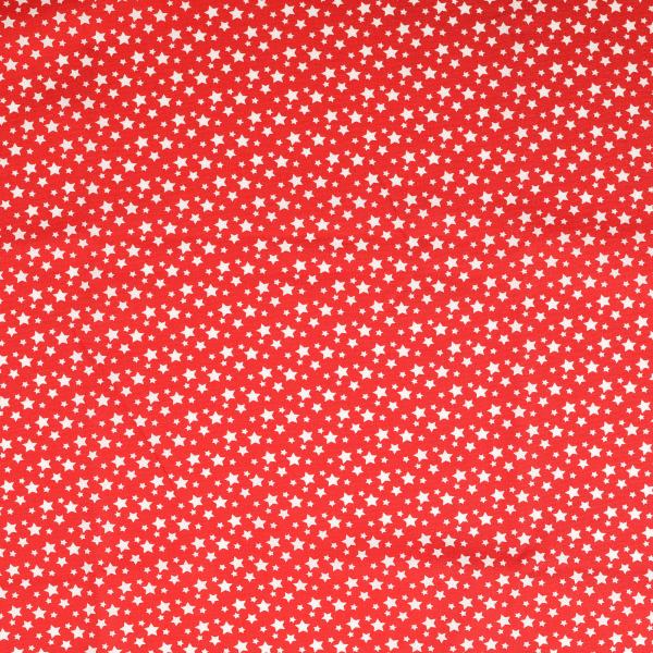 Baumwoll Druck Sterne rot