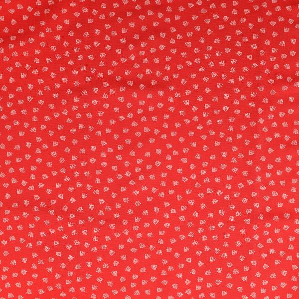 Baumwoll Druck Anker rot