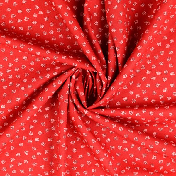 Baumwoll Druck Anker rot