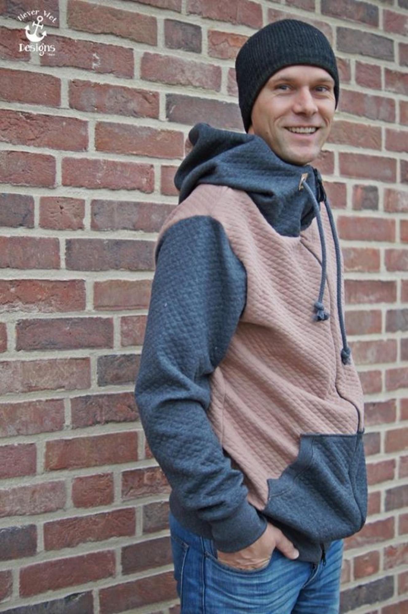Papierschnittmuster Sweatjacke Herren