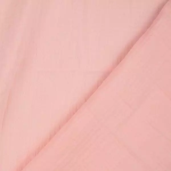 Musselin Double Gauze - Uni - hellrosa