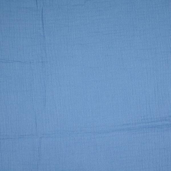 Musselin Double Gauze - Uni - blau