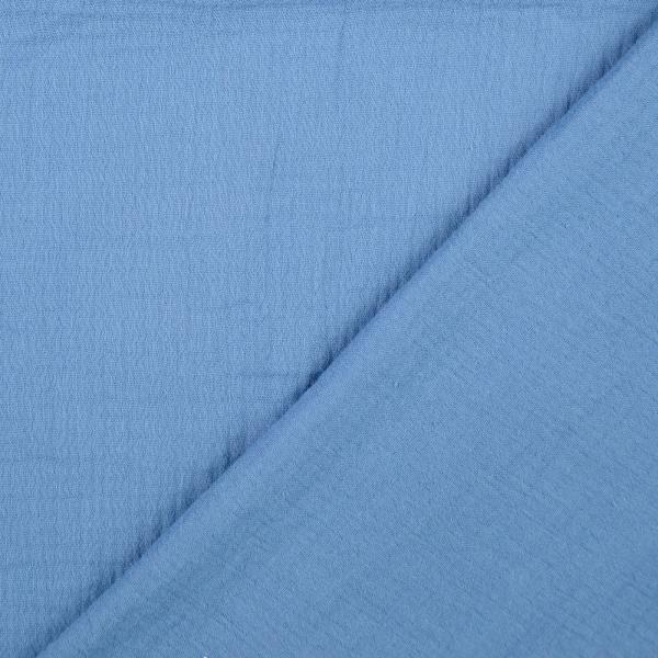 Musselin Double Gauze - Uni - blau