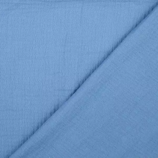 Musselin Double Gauze - Uni - blau