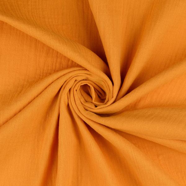 Musselin Double Gauze - Uni - ocker
