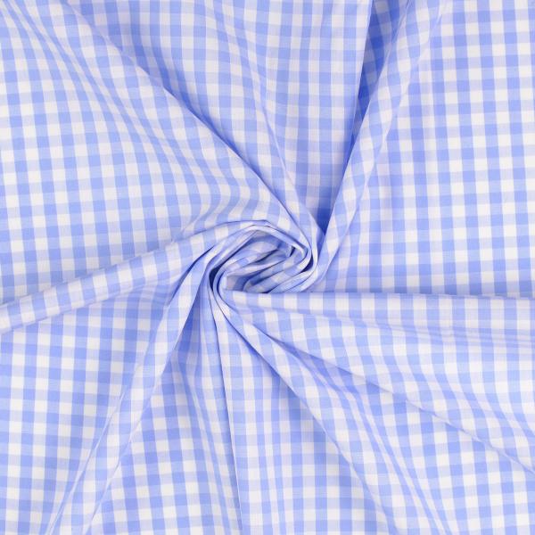 Baumwolle Webware Vichy Karo hellblau