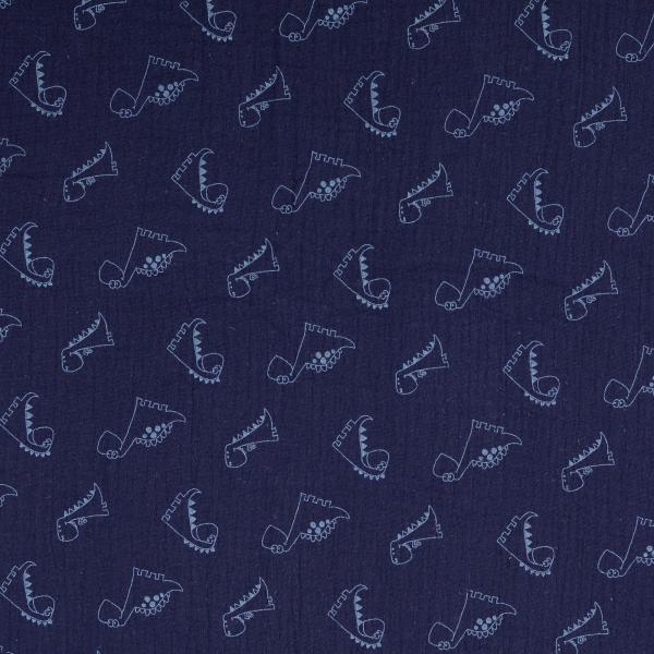 Musselin navy Dinos