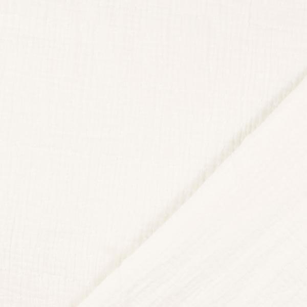 Double Gauze Musselin mit Drops Weiss