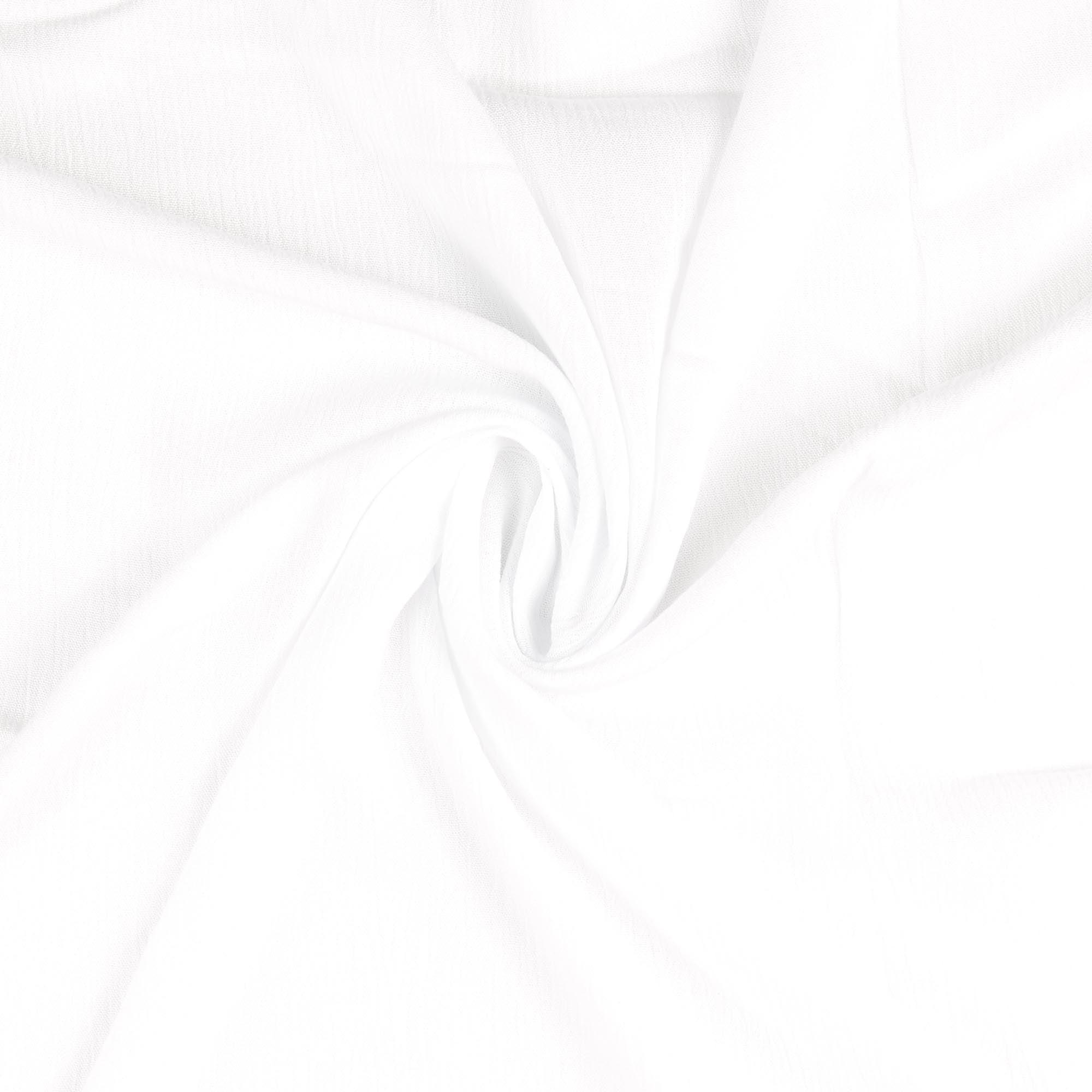 Viskose Krepp Uni weiß