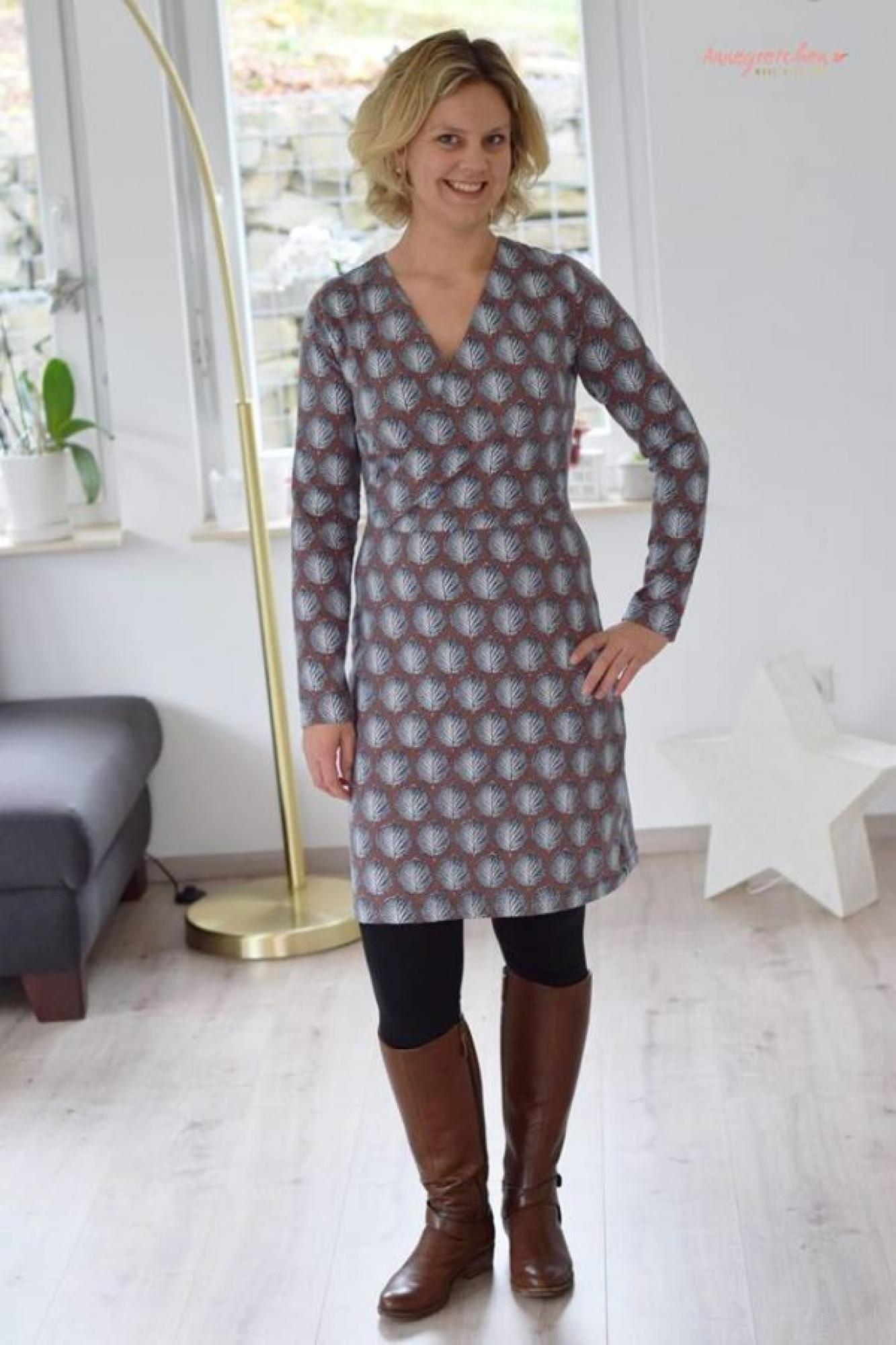 Papierschnittmuster Wickelkleid Damen