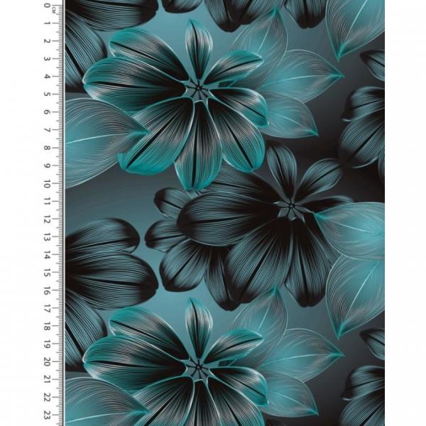Alpensweat Digital Stylez Metallic Flower blau
