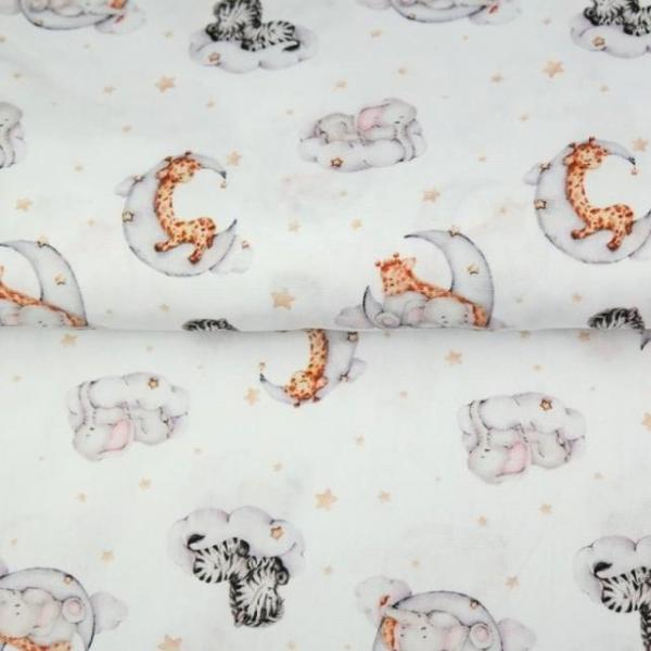 Double Gauze Musselin Zebra,Giraffe & Elefant 2