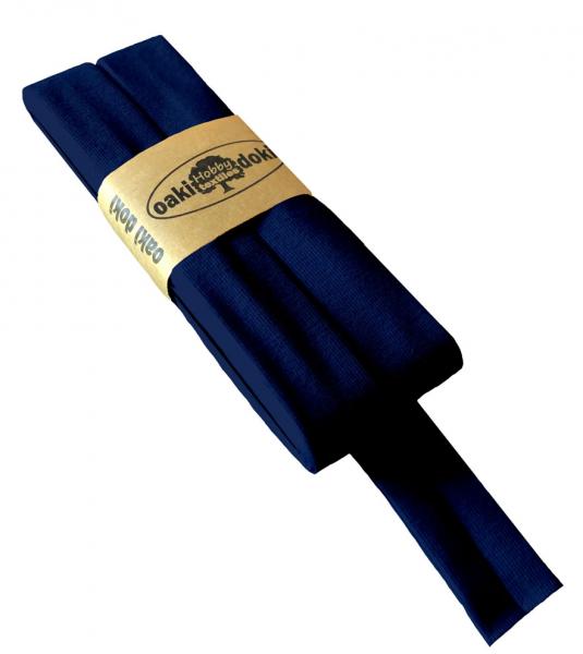 Schrägband Jersey 20mm - marieneblau