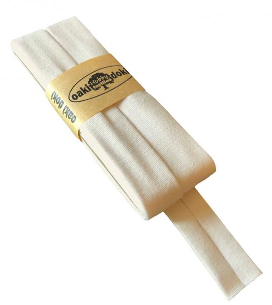Schrägband Jersey 20mm - ecru