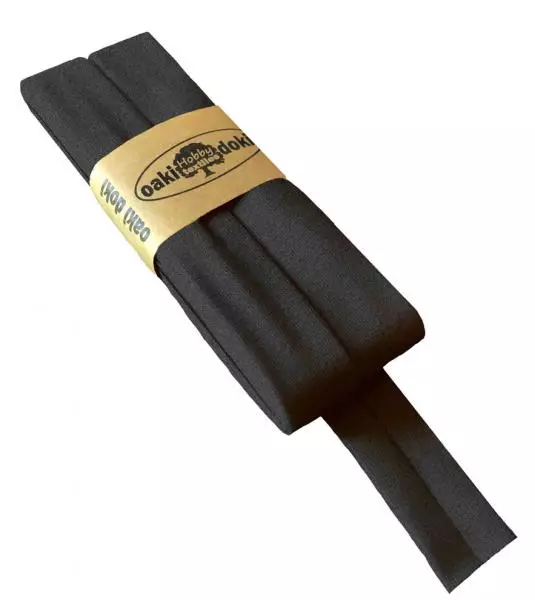 Schrägband Jersey 20mm - anthrazit