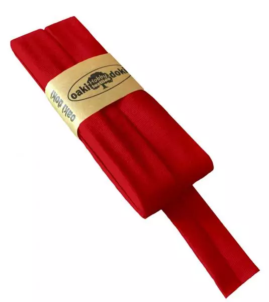 Schrägband Jersey 20mm - rot