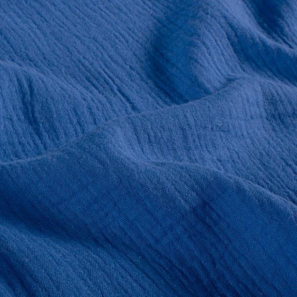 Double Gauze Musselin Königsblau