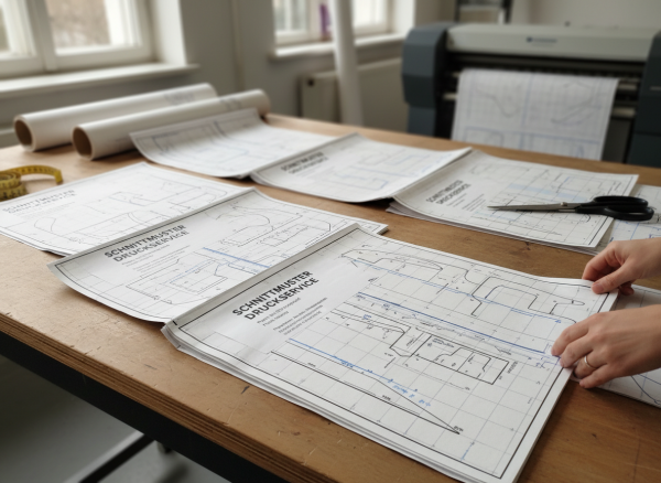 Schnittmuster Druckservice A0 - Ihre Datei auf Papier - Schwarz/ Weiß